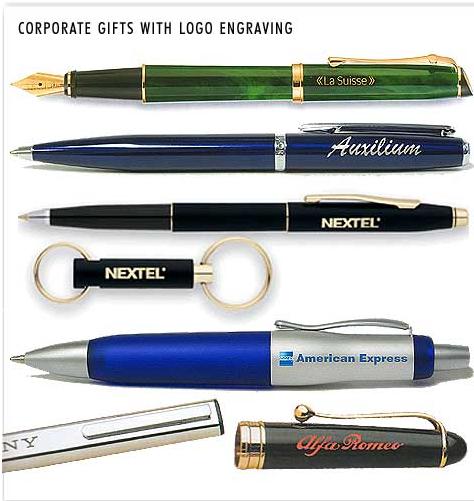 Corporate gift pens with logo engraving