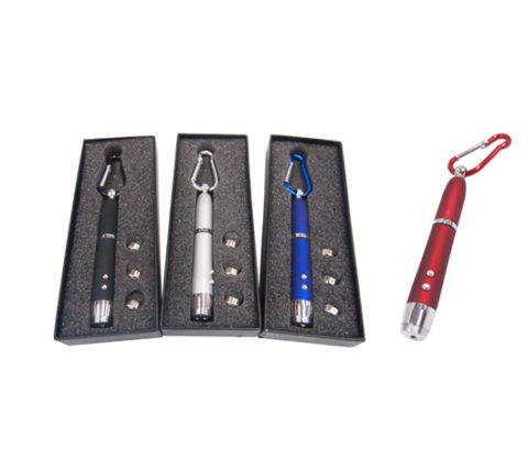 FG-245 Pen w Laser Pointer, LED Light & Carabiner