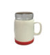 FG-385 400ml Porcelain Mug silver lid & silican base