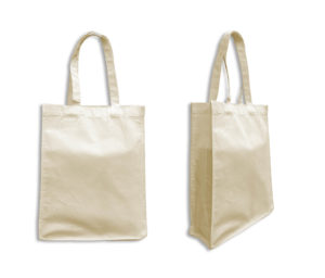 FG-809 Cream Cotton Canvas Tote Bag (Size: 29 x 38 x 10cm)