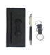 FG-315 PU Leather Keychain w/Crystal Metal Pen Set